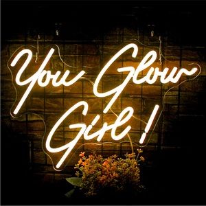 You Glow Girl Neon Light LED Teenage Girl College Dorm Decor Cafe/Bedroom/Wall